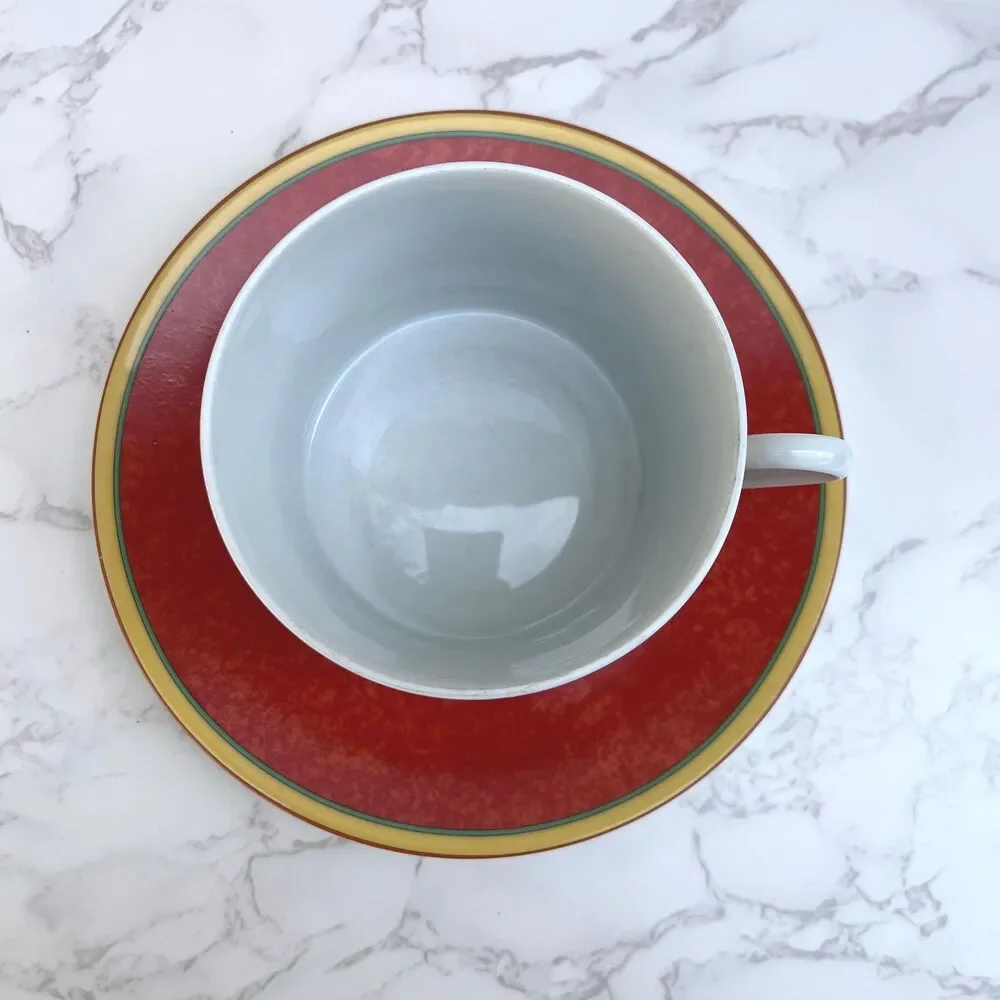 Vintage Laure Japy Paris Les Mouchetés Limoges France Breakfast Cup & Saucer Set